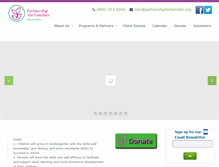 Tablet Screenshot of partnershipforfamilies.org